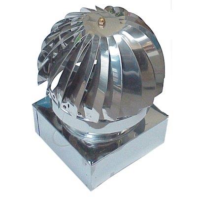 VENTOLINO GIREVOLE BASE QUADRA INOX AISI 304 - CM 42X42