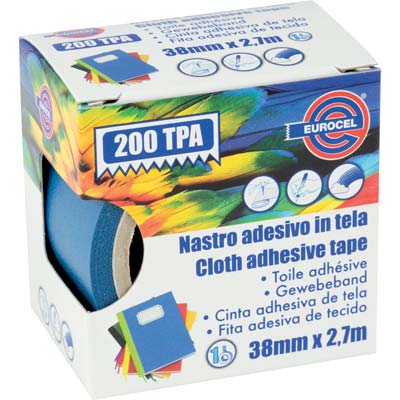 NASTRO ADESIVO TELATO 200 TPA EUROCEL - BLU MM 38 ML 2,7