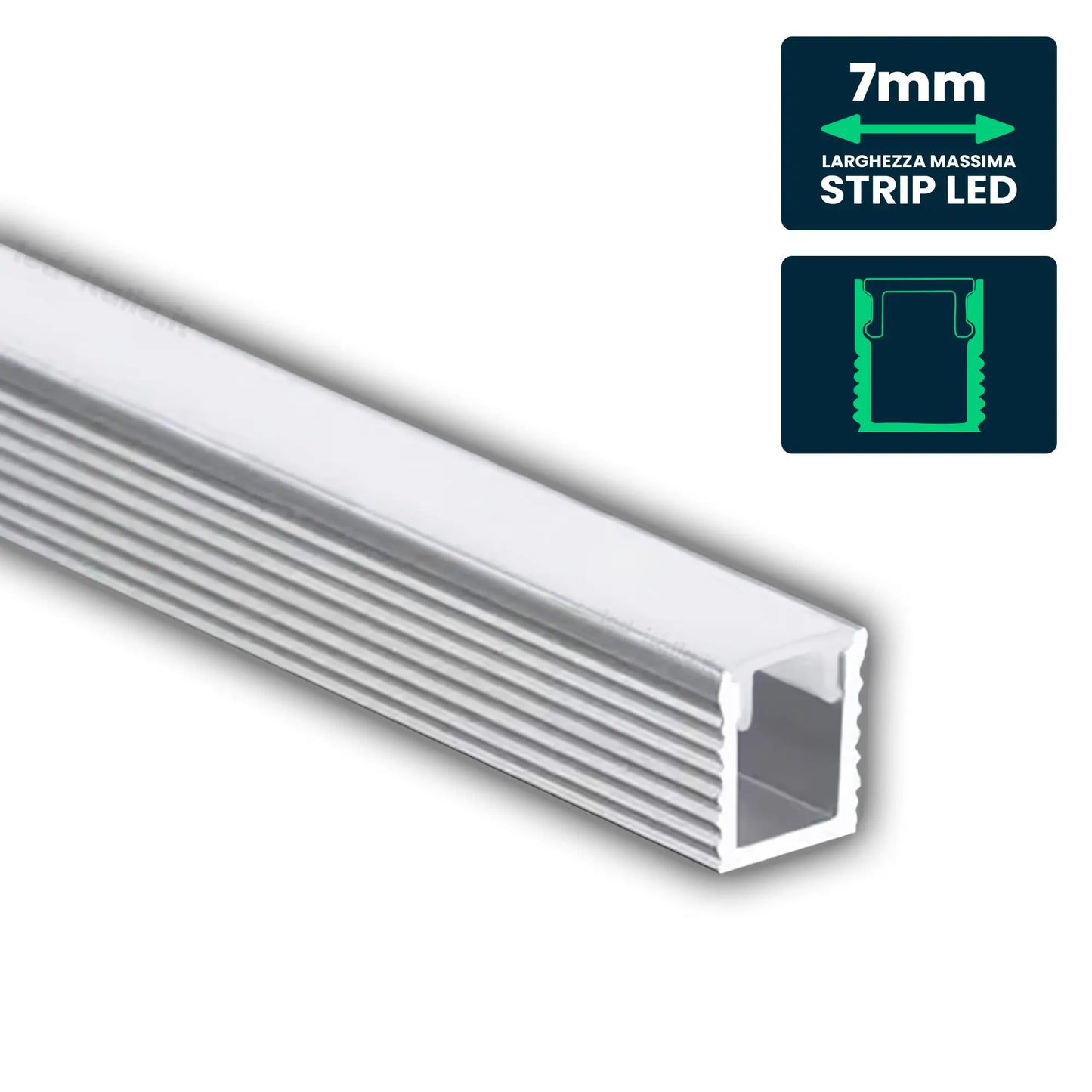 LED Strip Mounting Kit with Diffuser Surface 2000*7.8*9mm