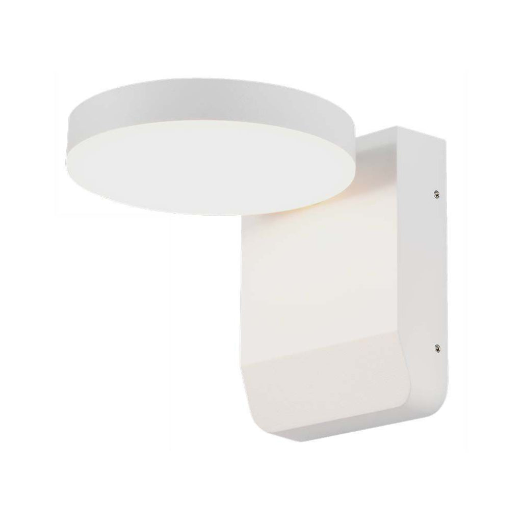 17W LED Wall Light 3000K White Body Round IP65