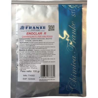 CHIARIFICANTE ENOLOGICO ENOCLAR R FRANKE - VINO ROSSO GR 100