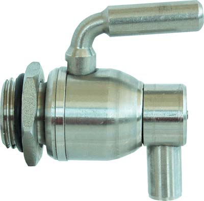 RUBINETTO A SFERA INOX SALVAGOCCIA + GHIERA - TORNITO 3/8M