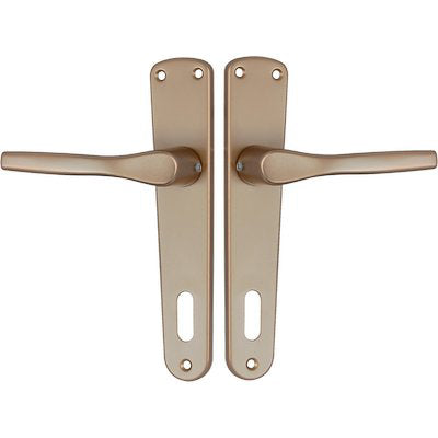 MANIGLIA GABRY PLACCA FORO PATENT - ALLUMINIO BRONZATO PLACCA Q8 I.MM 90 CF=PZ 2