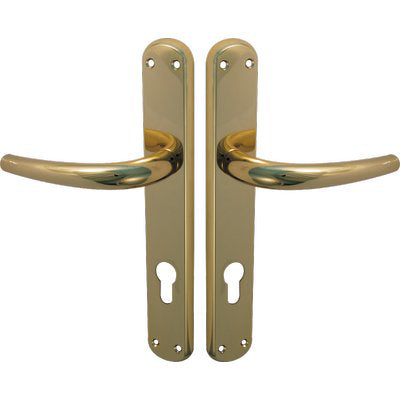 MANIGLIA TORINO OTTONE FORO SAGOMATO - ZAMA OTTONE LUCIDO Q8 I.MM 90 CF=PZ 2
