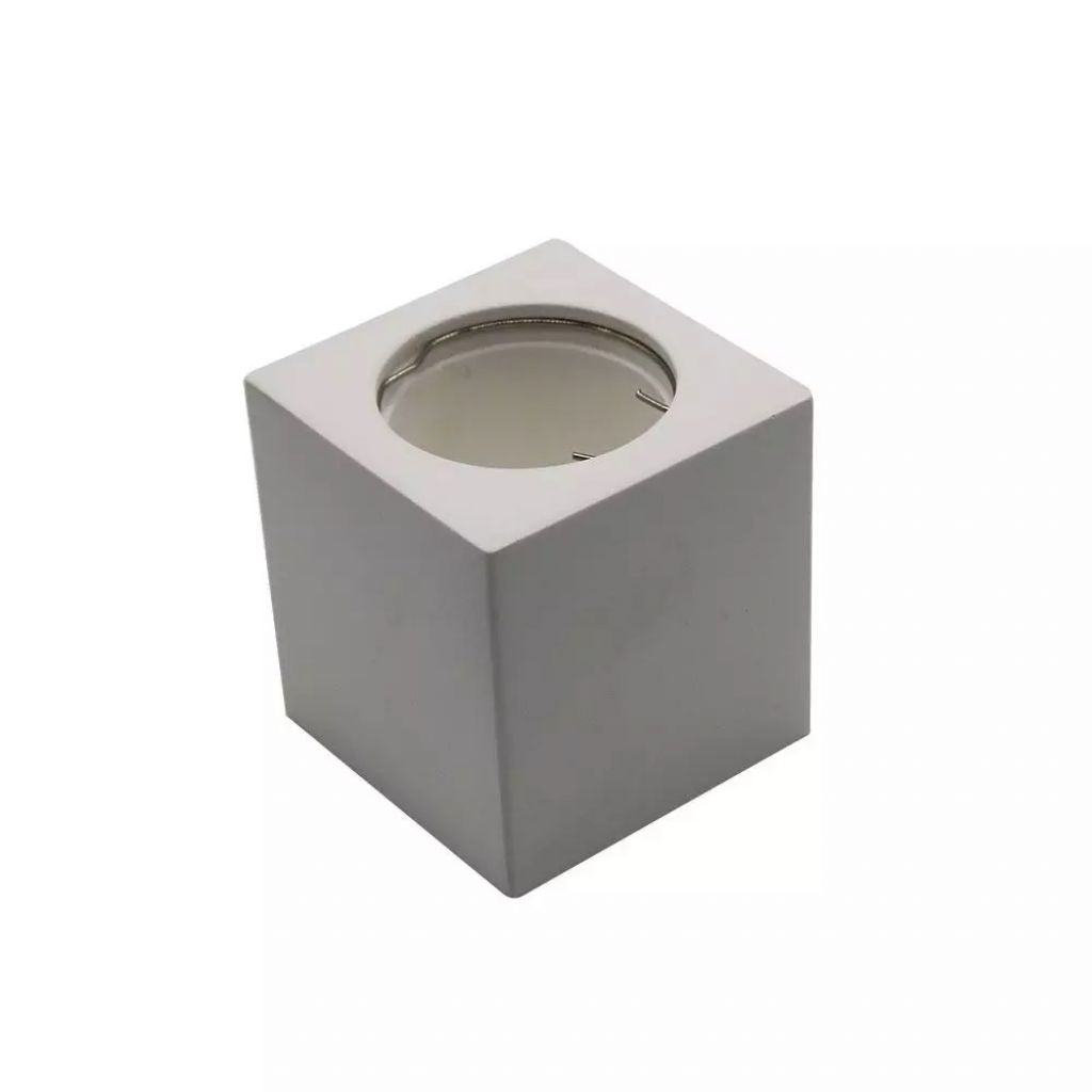 GU10 Fitting Square Gypsum White