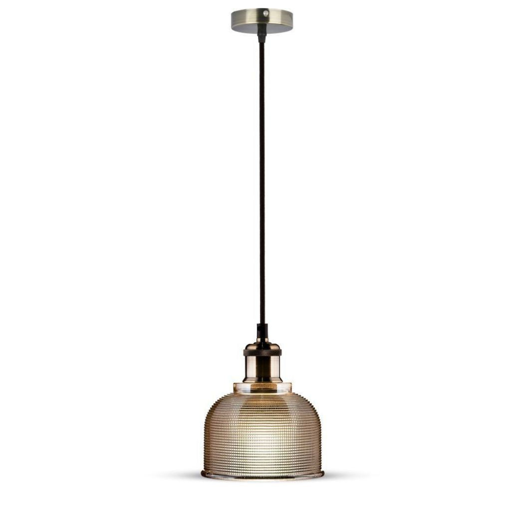 Glass Pendant Light Amber Glass D:145mm