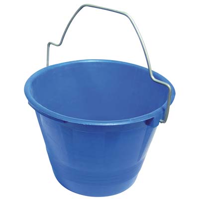 SECCHIO MURATORE ANTINFORTUNISTICO - PE BLU D.CM 36 LITRI 12 M.SAGOMATO ZINCATO