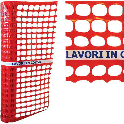 RETE PROTEZIONE CANTIERE LAVORI IN CORSO TENAX - GR 100/MQ H.CM 100 ML 50