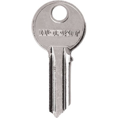 CHIAVE PIATTA SERRATURA CANCELLO S001 C001 WORKIT - OTTONE CROMATO