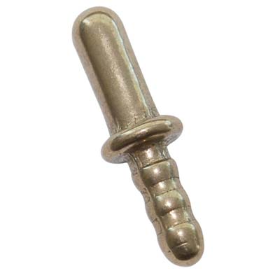 INCONTRO FERMAPORTA A PINZA A PIOMBARE - MM 14X45 OTTONE LUCIDO