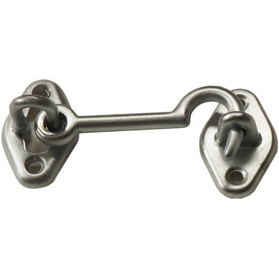 FERMAPERSIANE A GANCIO - OTTONE CROMO SATINATO + PIASTRINA MM 60