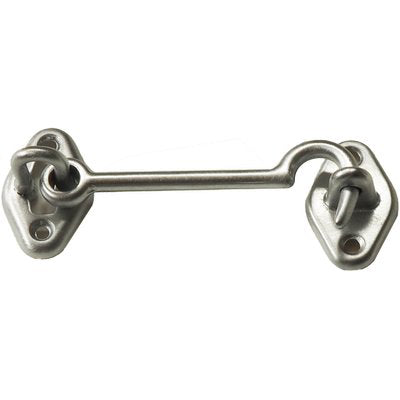FERMAPERSIANE A GANCIO - OTTONE CROMO SATINATO + PIASTRINA MM 80