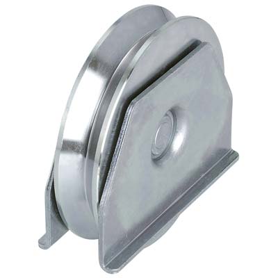 RUOTA CANCELLO A SALDARE GOLA V 417 COMBI - ZINCATA SUPPORTO LATERALE + CUSCINETTO MM 80