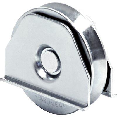 RUOTA CANCELLO A SALDARE GOLA V 330 COMUNELLO - ZINCATA SUPPORTO LATERALE + CUSCINETTO MM 120