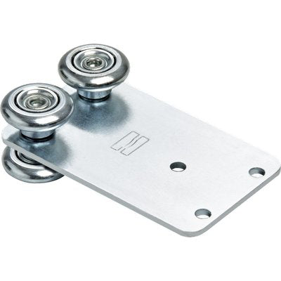 CARRELLO SCORREVOLE 54 COMUNELLO - ZINCATO 4 RUOTE D.MM 24 + STAFFA