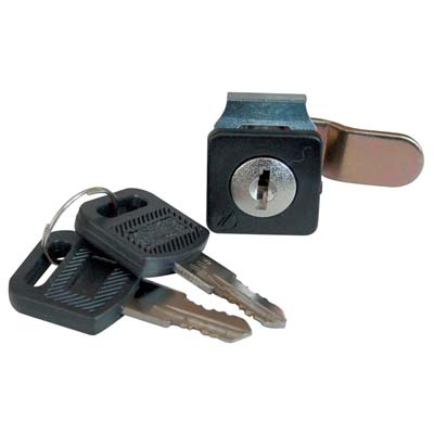 SERRATURA A CILINDRO LEVA DRITTA MAKROLON - PLASTICA NERA F.MM 20X20 L.MM 19