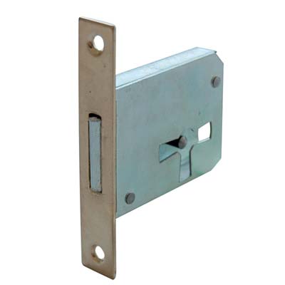 SERRATURA MOBILI A INFILARE - B.QUADRO OTTONATO F.MM 12 1 LEVA E.MM 40 SX