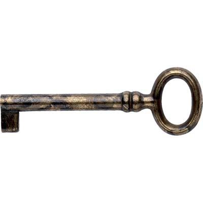 CHIAVE MOBILI ANTICO MG8424 METALSTYLE - ZAMA OTTONE ANTICATO MM 70