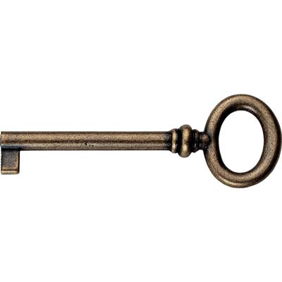 CHIAVE MOBILI FLORENCE MG8496 METALSTYLE - ZAMA OTTONE ANTICATO MM 70