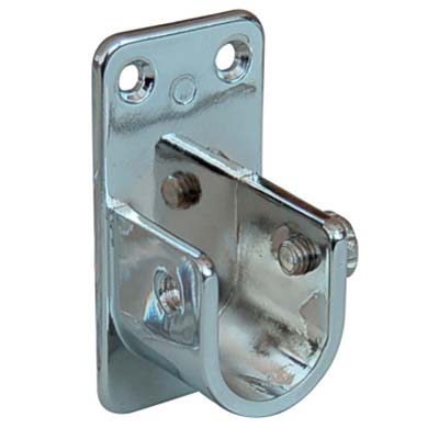 REGGITUBO ARMADIO OVALE LATERALE - ZAMA NICHELATO TUBO MM 30X15