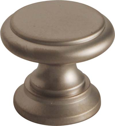 POMOLO OTTONE TORNITO TESTA PIANA - CROMO SATINATO MM 20X17