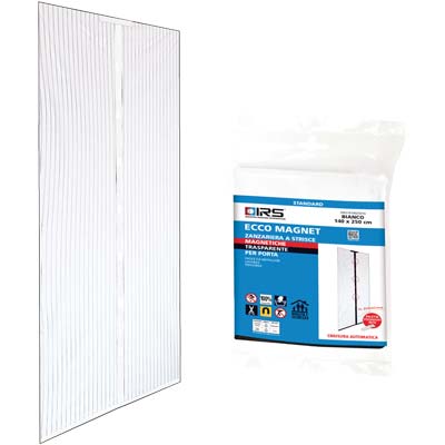 ZANZARIERA PORTA ECCO MAGNET IRS - POLIESTERE BIANCO PANNELLI 2 CM 140 H.CM 240