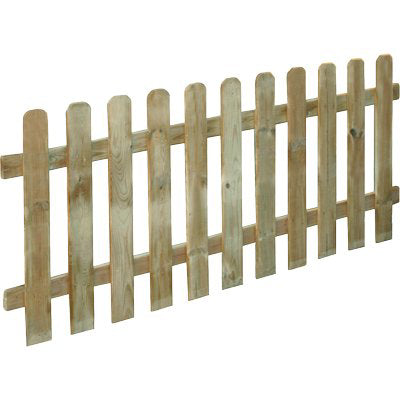 STACCIONATA LEGNO MAXI 100 EURO - PINO IMPREGNATO 11+2 LAMELLE CM 180 H.CM 100