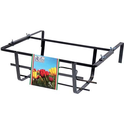 BALCONIERA TULIPANO REGOLABILE - FERRO BATTUTO VERN NERO CM 50X22 H.CM 15