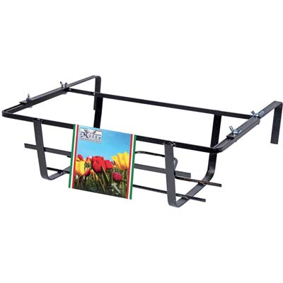 BALCONIERA TULIPANO REGOLABILE - FERRO BATTUTO VERN NERO CM 60X22 H.CM 15