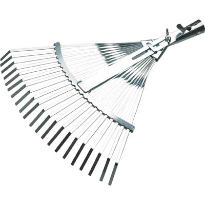 SCOPA GIARDINO A VENTAGLIO 851 AGEF - ACCIAIO ZINC CM 39/48X41,5 O.CONICO MM 26