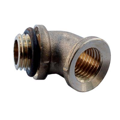 GOMITO PORTAGETTO - 45° OTTONE 1/2-3/8F