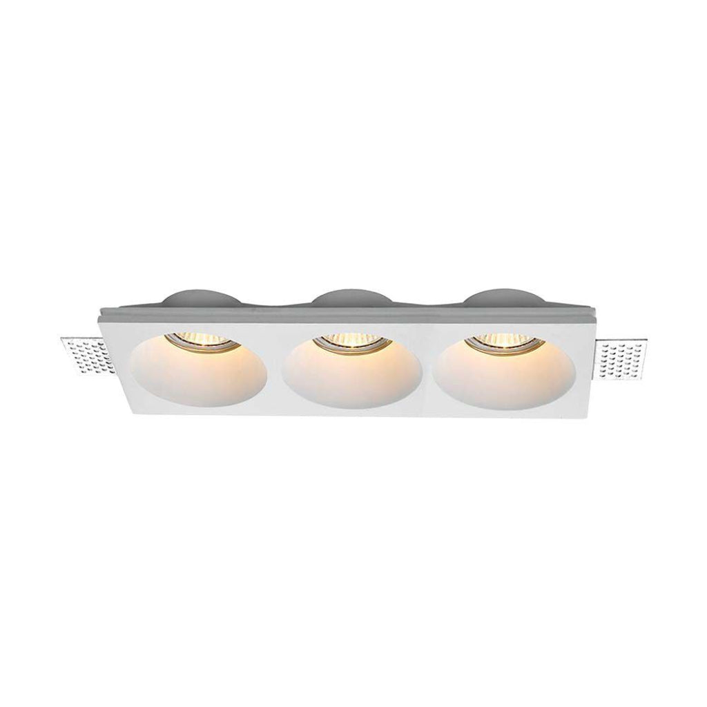 3*GU10 Fitting Round White