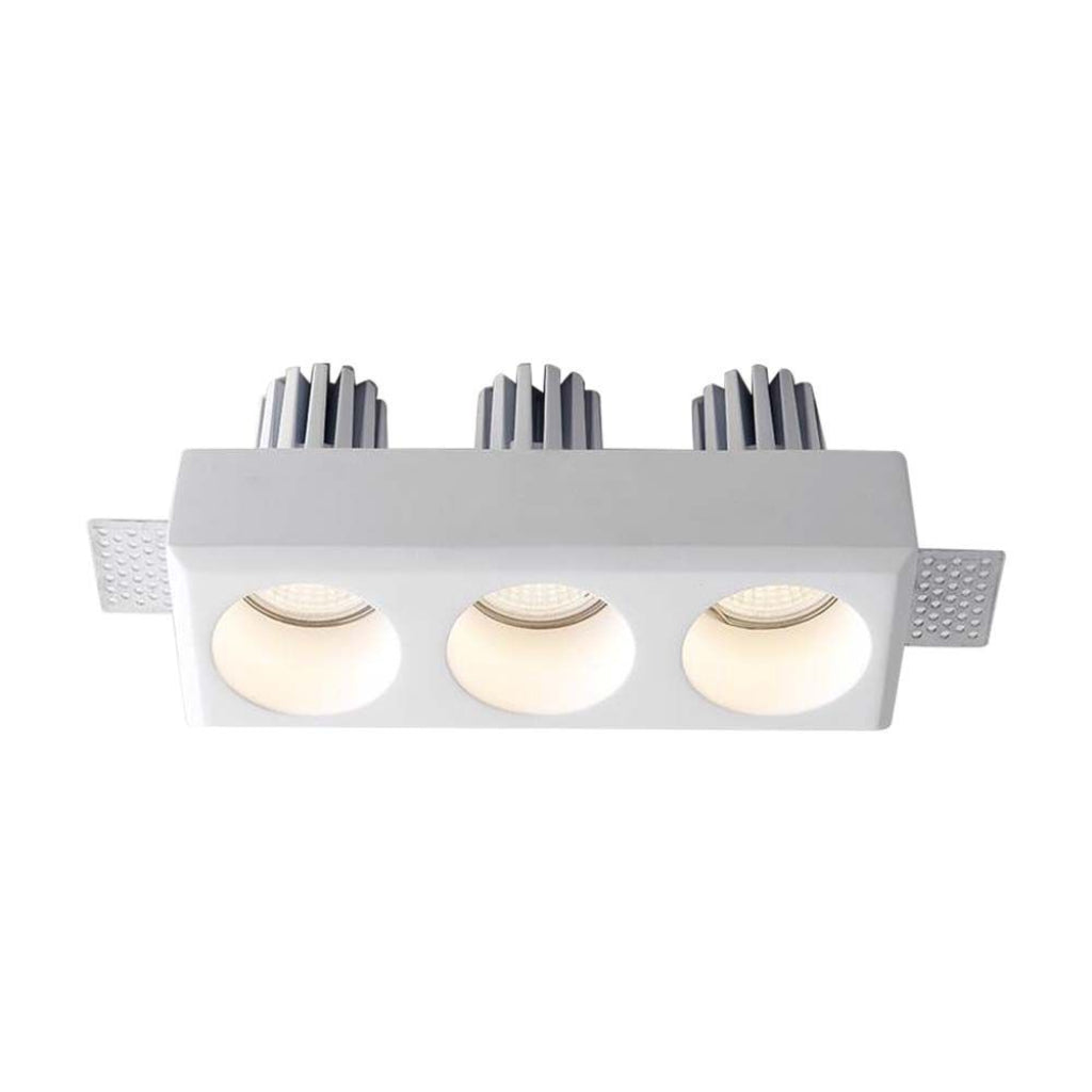 3*GU10 Fitting Round White