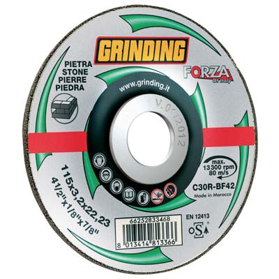 DISCO ABRASIVO TAGLIO MARMO FORZA GRINDING - MM 115X22,2,2 H.MM 3,2