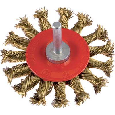 SPAZZOLA ACCIAIO RITORTO CIRCOLARE + GAMBO PG - 475.65 MM 75 G.MM 6X25