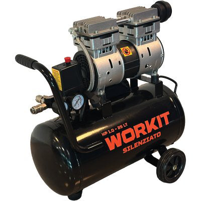 COMPRESSORE AC SILENZIATO WORKIT - SECCO LT 25 HP 1,0