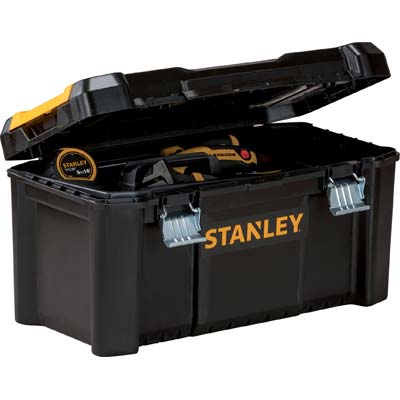 CASSETTA PORTAUTENSILI ESSENTIAL STANLEY - 19" CHIUSURA METAL CM 48X25 H.CM 25 STST1-75521