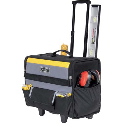 BORSA PORTAUTENSILI SU RUOTE STANLEY - 18" MANICO TELESCOPICO CM 46X33 H.CM 45 1-97-515