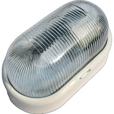 PLAFONIERA PPL + VETRO OVALE - BIANCO VOLT 230 W MAX 60 E27 CM 10,5X18,5 H.CM 9,5