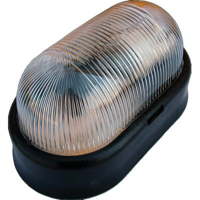PLAFONIERA PPL + VETRO OVALE - NERO VOLT 230 W MAX 60 E27 CM 10,5X18,5 H.CM 9,5