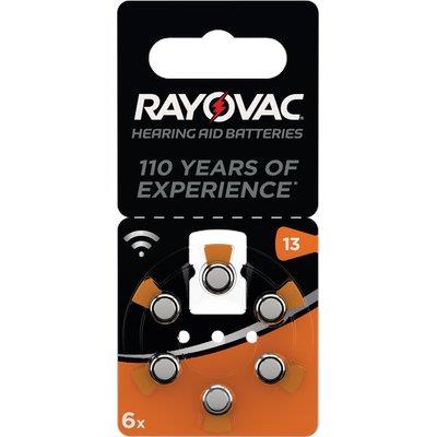 PILA APPARECCHIO ACUSTICO RAYOVAC 13 VARTA - ARANCIO CF=PZ 6