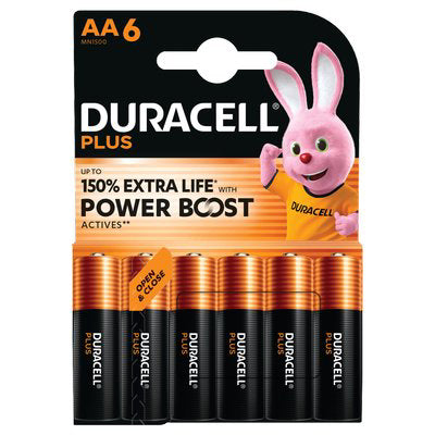 PILA STILO AA PLUS POWER BOOST DURACELL - ALCALINA VOLT 1,5 CF=PZ 6