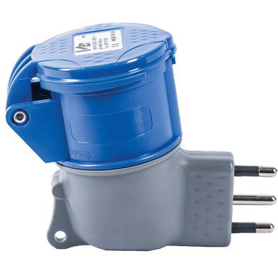 ADATTATORE 16A-PRESA BLU 7300 VB - 2P+T 16A IP44