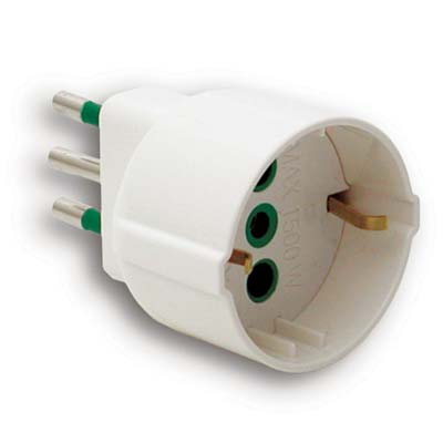 ADATTATORE 10A-SCHUKO FME - BIANCO 2P+T 10A