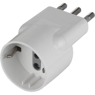 ADATTATORE SCHUKO DISASSATO ELECTRALINE - BIANCO 2P+T 16A