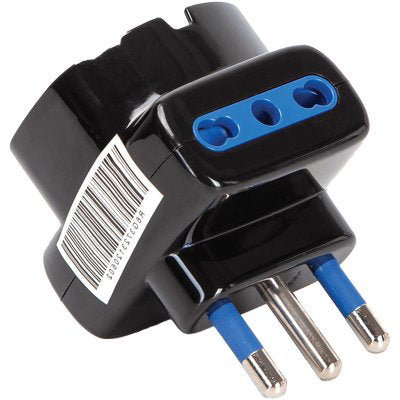 ADATTATORE TRIPLO 16A-16A+SCHUKO AIGOSTAR - NERO 2P+T