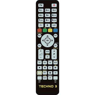 TELECOMANDO PROGRAMMABILE TECHNO 3 BRAVO - TV + VCR + DVD + DTT + SKY SAT BANCHI 3