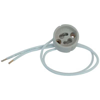 PORTALAMPADA GU10 GZ10 - STEATITE CAVO CM 15