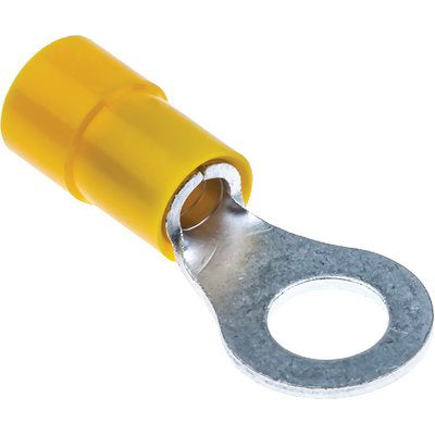 TERMINALE AD ANELLO A STRINGERE - GIALLO X CAVO MMQ 4,0/6,0 FORO MM 5,3 CF=PZ 10