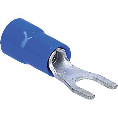 TERMINALE A FORCELLA A STRINGERE - BLU X CAVO MMQ 1,5/2,5 FORO MM 4,3 CF=PZ 10